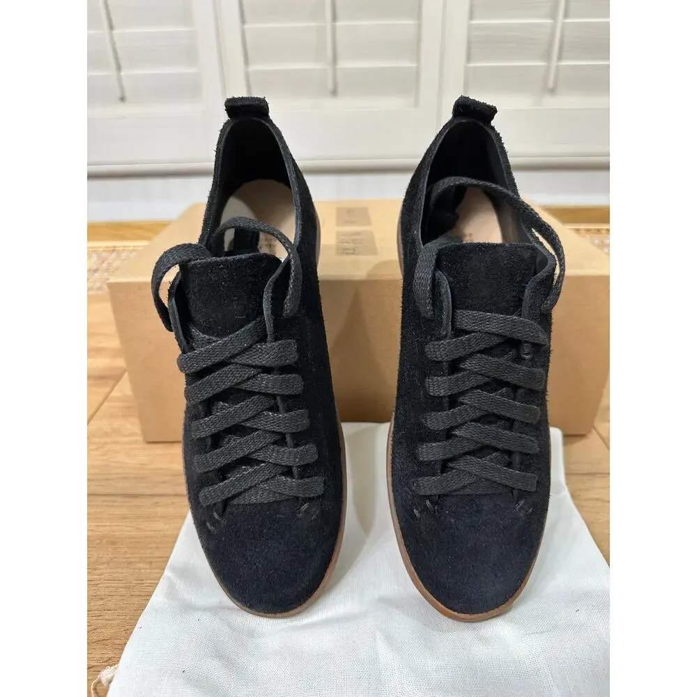 Feit Latex Low Suede Black Sneakers Unisex Size 5.5/6 US 36 EU NIB Italian